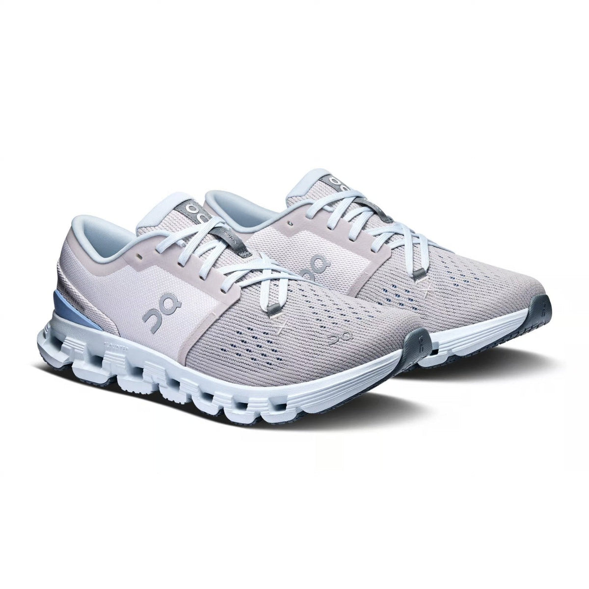 On Cloud X 4 Silver Chambray Training Shoes product image 3, provided for visual reference and product detail review