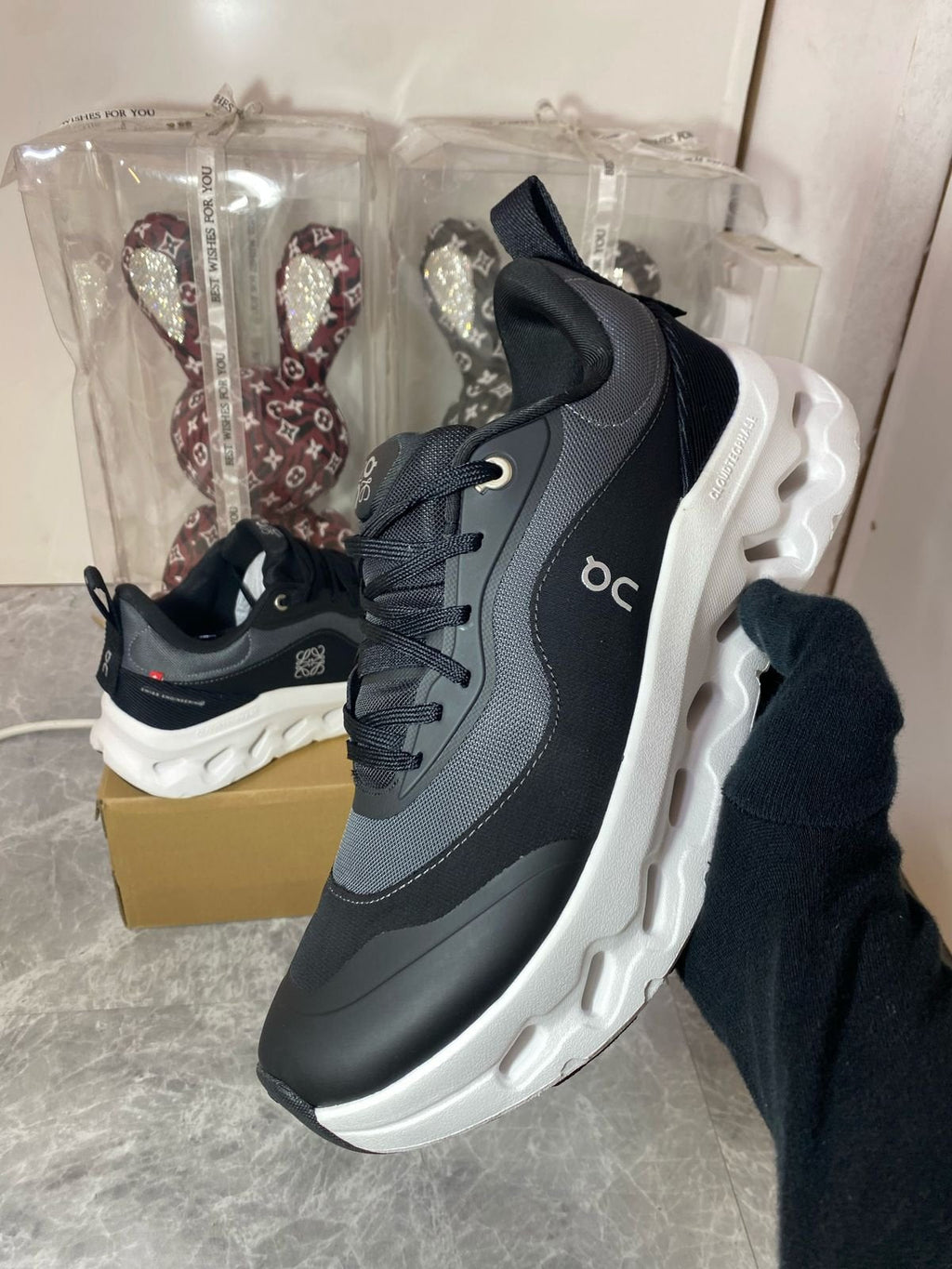 LOEWE Pre-Loved x On Cloudtilt 2.0 Black/White Lifestyle Sneakers product image 3, provided for visual reference and product