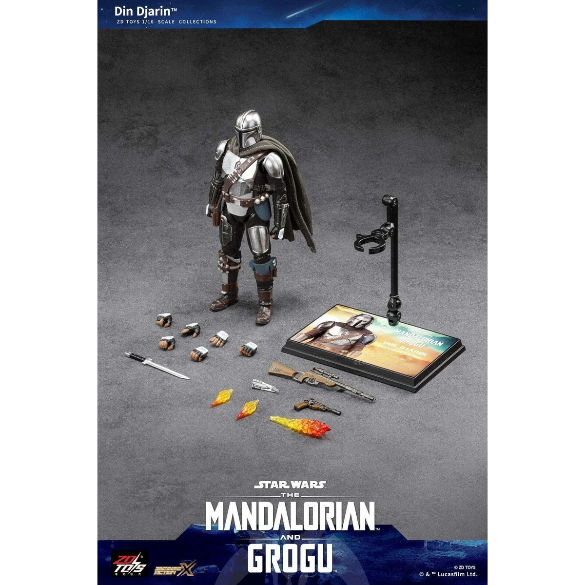 ZD Toys The Mandalorian Action Figure product image 3, provided for visual reference and product detail review