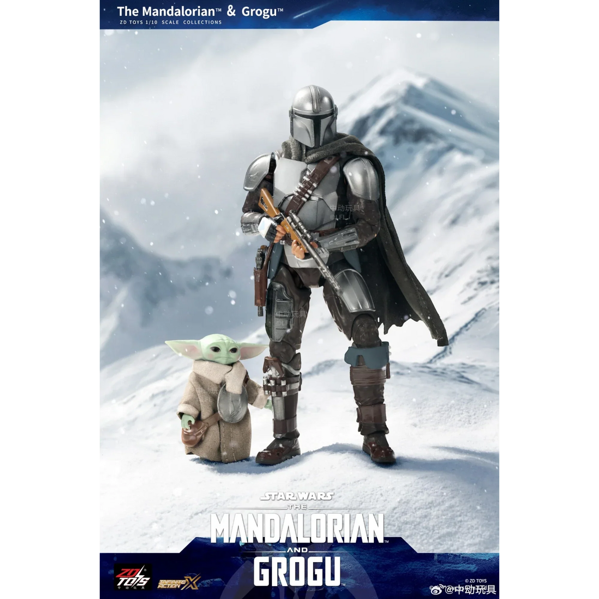 ZD Toys Mandalorian & Grogu Action Figure Set product image 9, provided for visual reference and product detail review