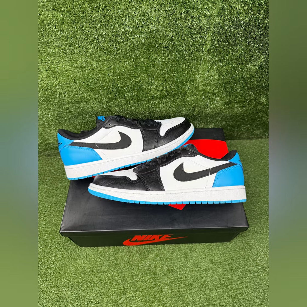 Air Jordan 1 Retro Low OG Black Dark Powder Blue product image 2, provided for visual reference and product detail review