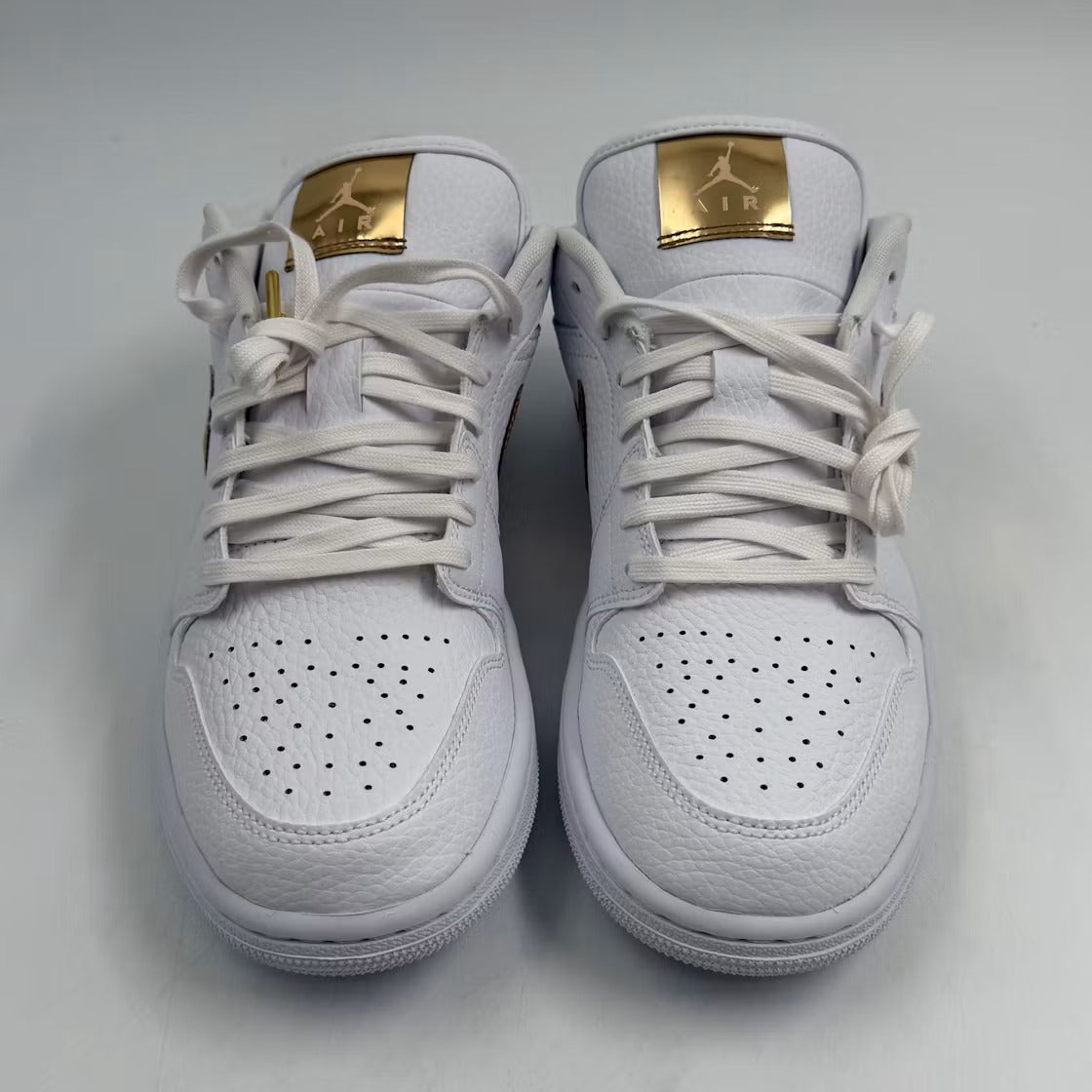 Air Jordan 1 Low White Metallic Gold (Women) product image 2, provided for visual reference and product detail review