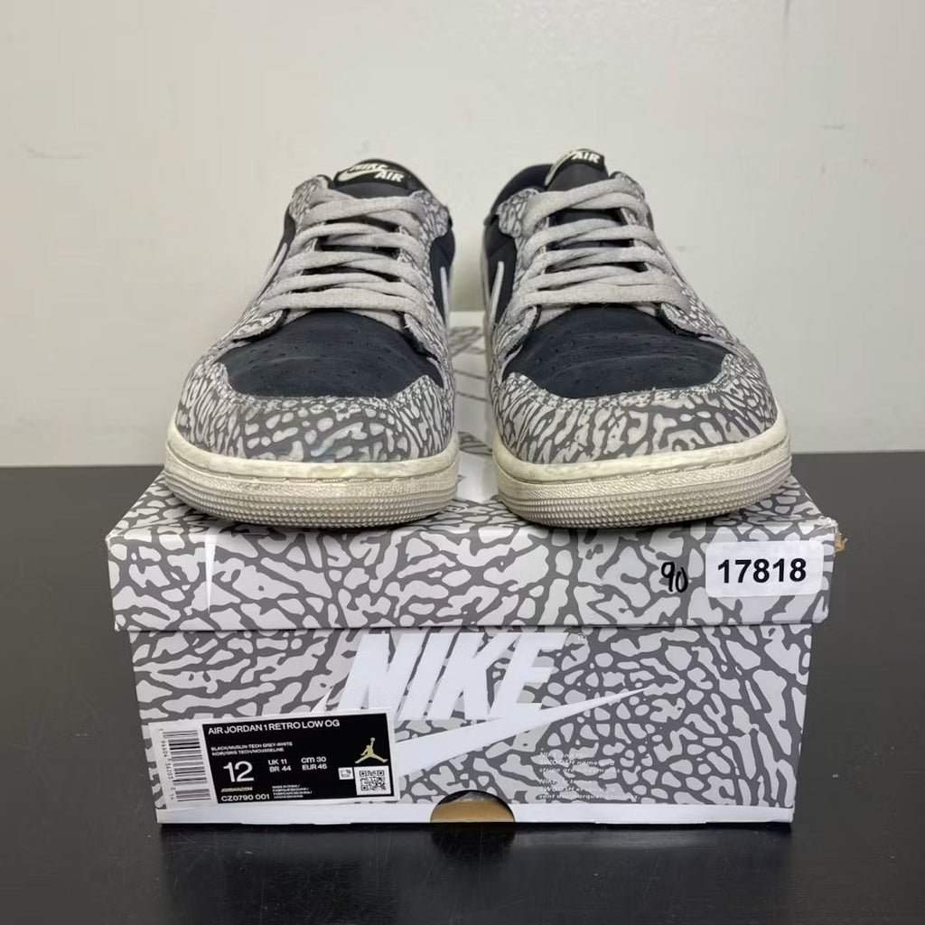 Air Jordan 1 Retro Low OG Black Cement product image 3, provided for visual reference and product detail review
