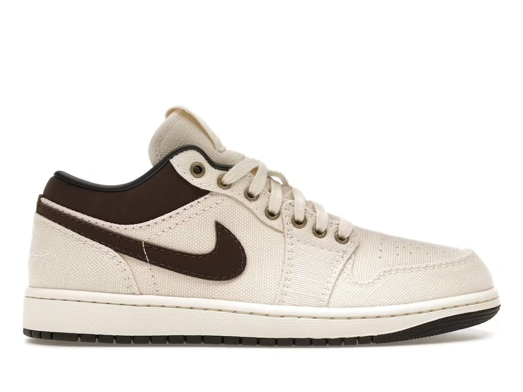 Air Jordan 1 Low Premium Pale Ivory Off Noir Baroque Brown product image 1, provided for visual reference and product detail