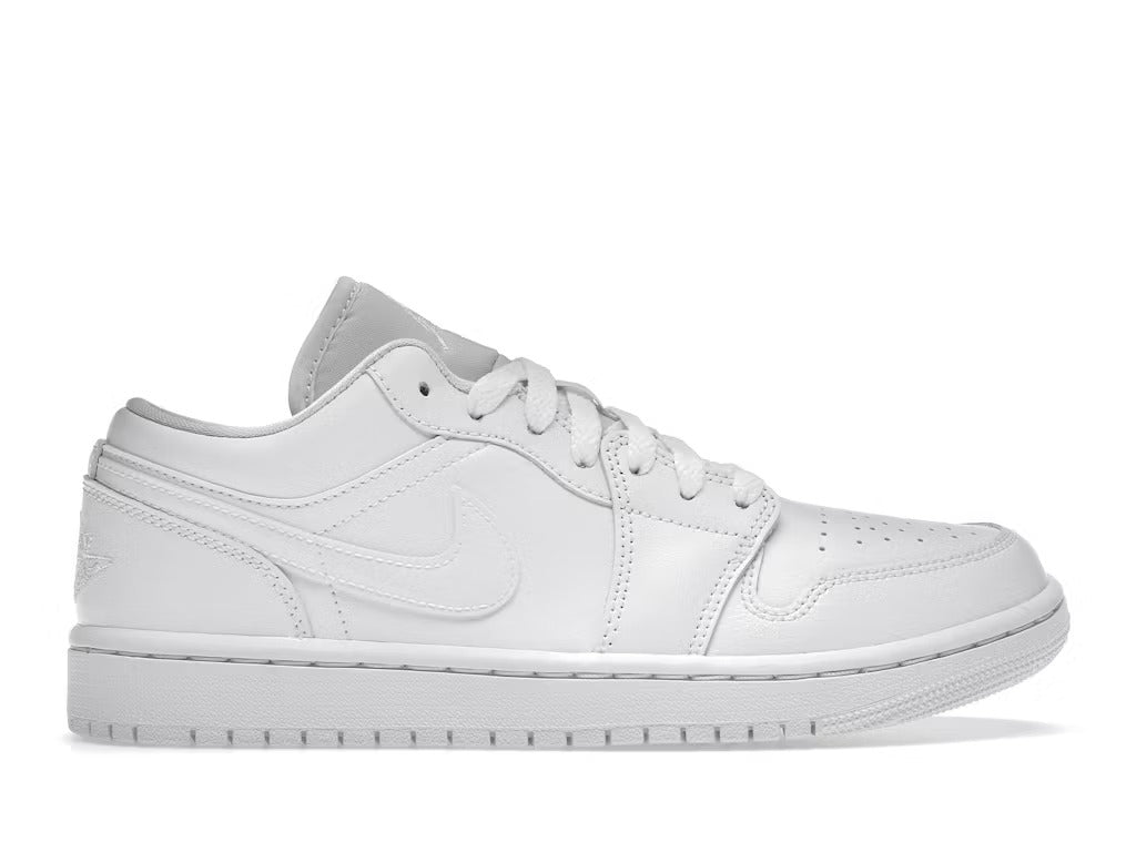 Air Jordan 1 Low Triple White (2022) (Women) product image 1, provided for visual reference and product detail review