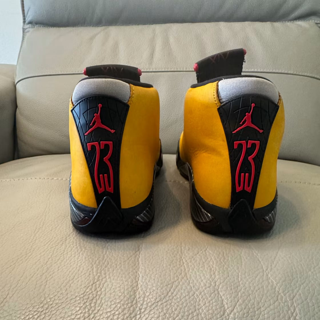 Air Jordan 14 Retro University Gold product image 5, provided for visual reference and product detail review