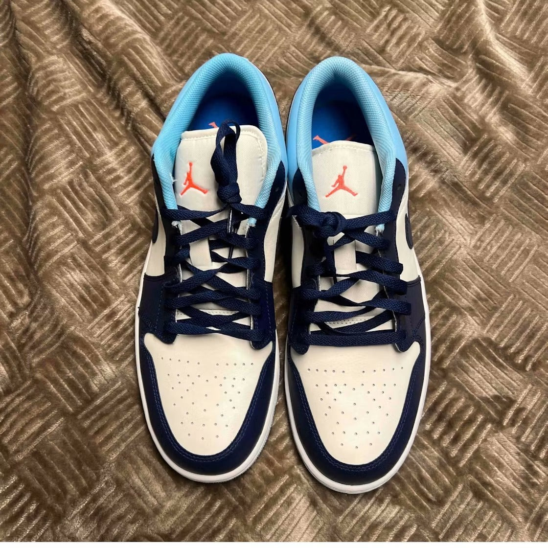 Air Jordan 1 Low Sail Blue Chill product image 4, provided for visual reference and product detail review