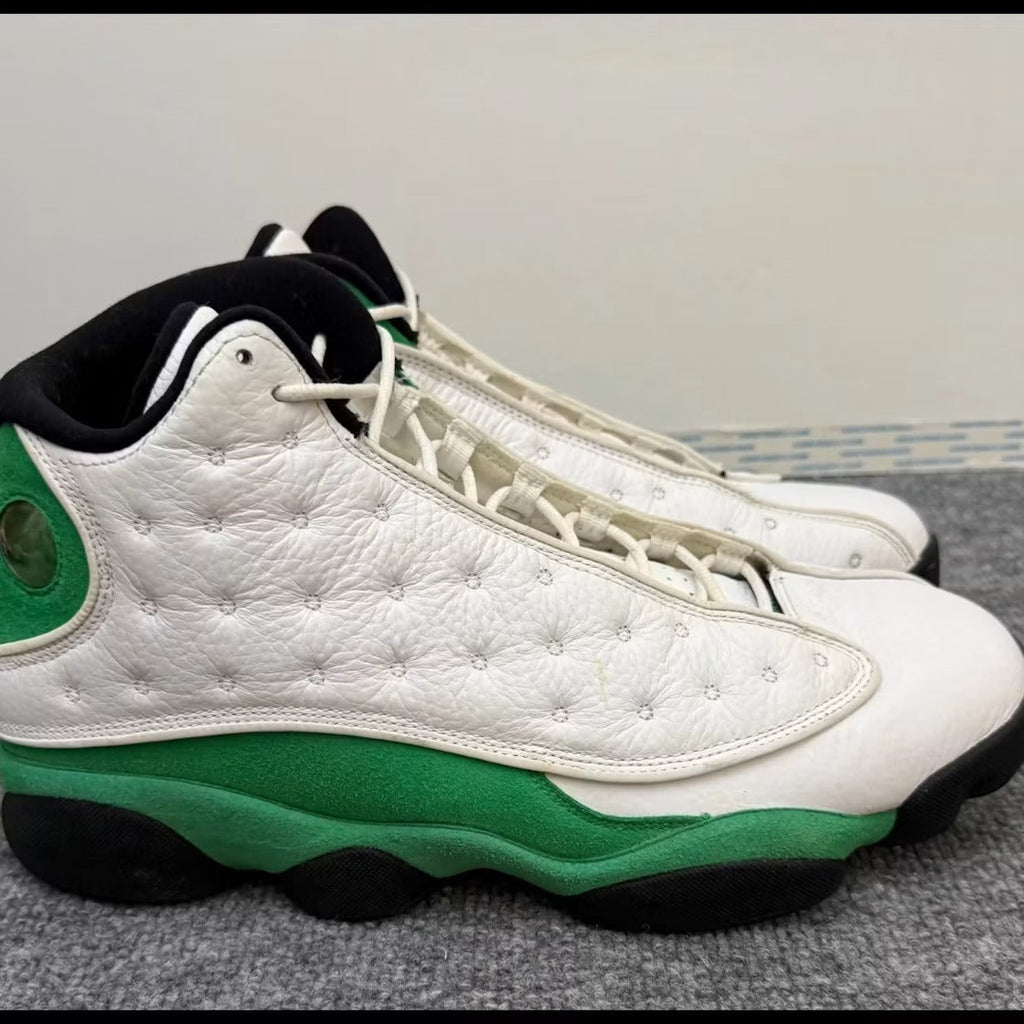 Air Jordan 13 Retro White Lucky Green product image 2, provided for visual reference and product detail review