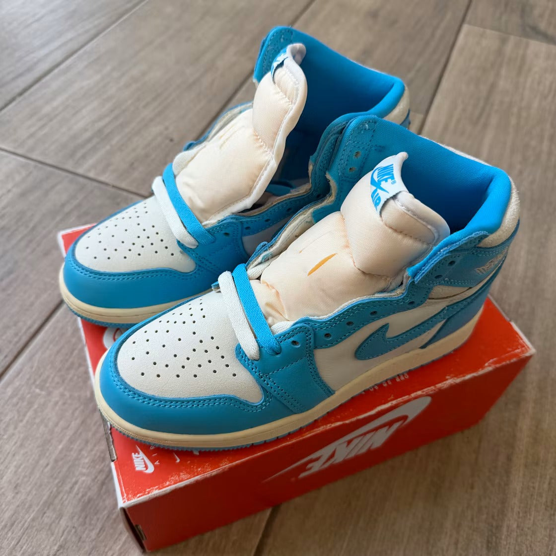 Air Jordan 1 Retro High OG UNC Reimagined (GS) product image 2, provided for visual reference and product detail review