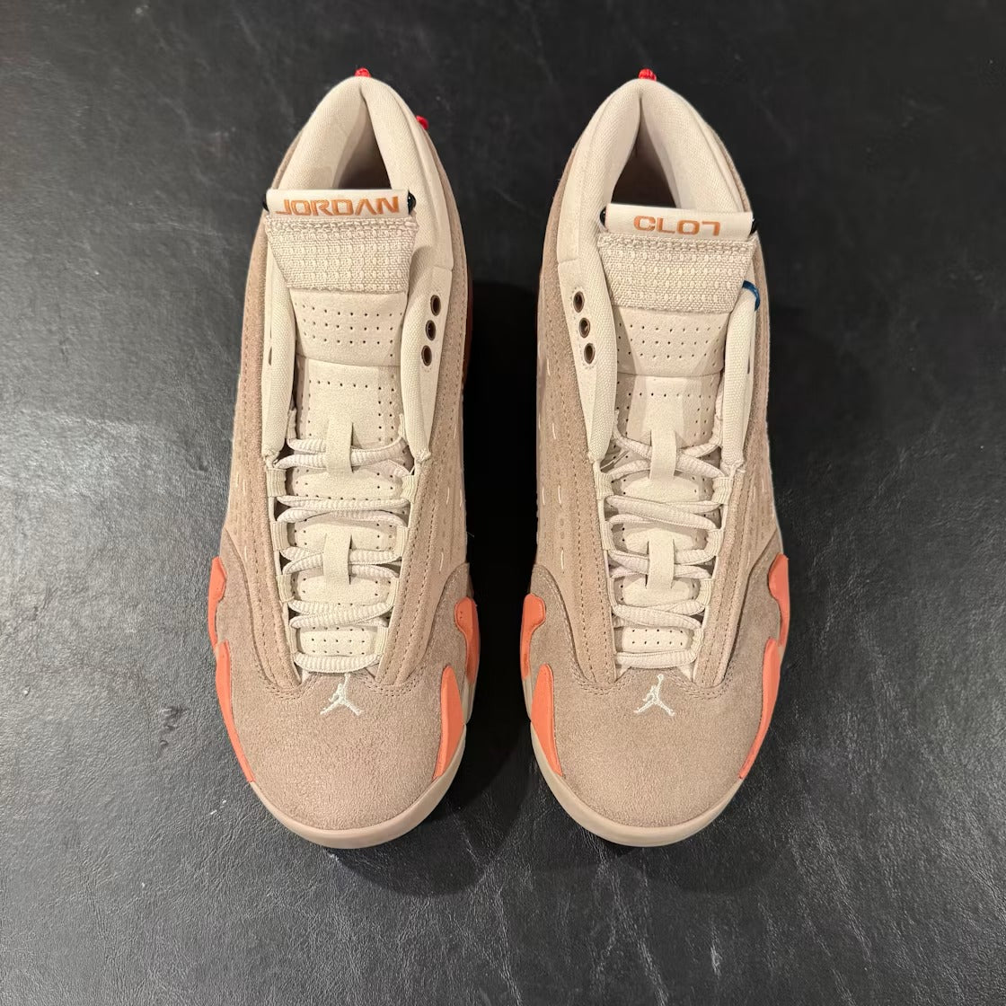 Air Jordan 14 Retro Low CLOT Terra Blush product image 4, provided for visual reference and product detail review