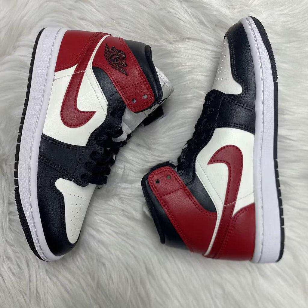 Air Jordan 1 Mid Gym Red Off Noir (Women) product image 3, provided for visual reference and product detail review