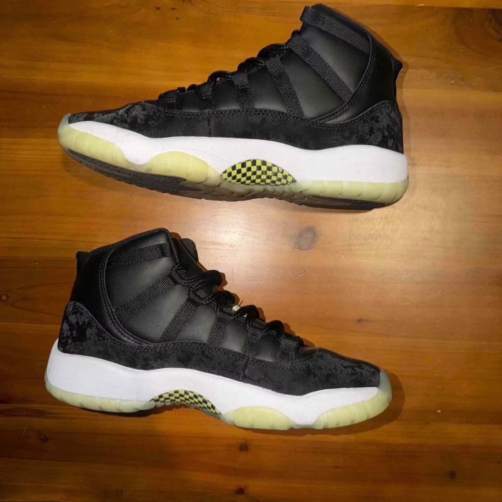 Air Jordan 11 Retro Black Barely Volt (GS) product image 3, provided for visual reference and product detail review