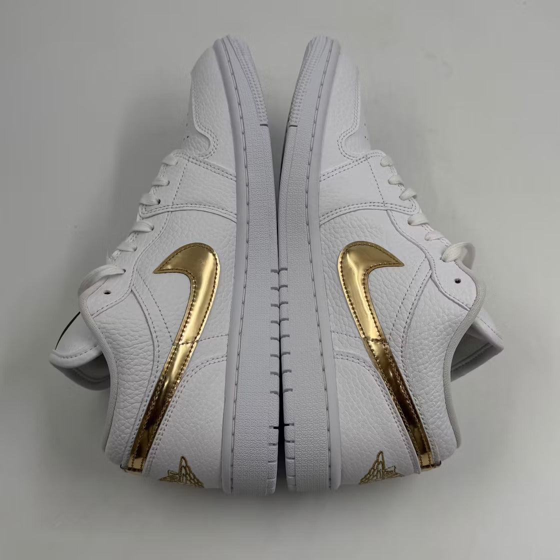 Air Jordan 1 Low White Metallic Gold (Women) product image 4, provided for visual reference and product detail review
