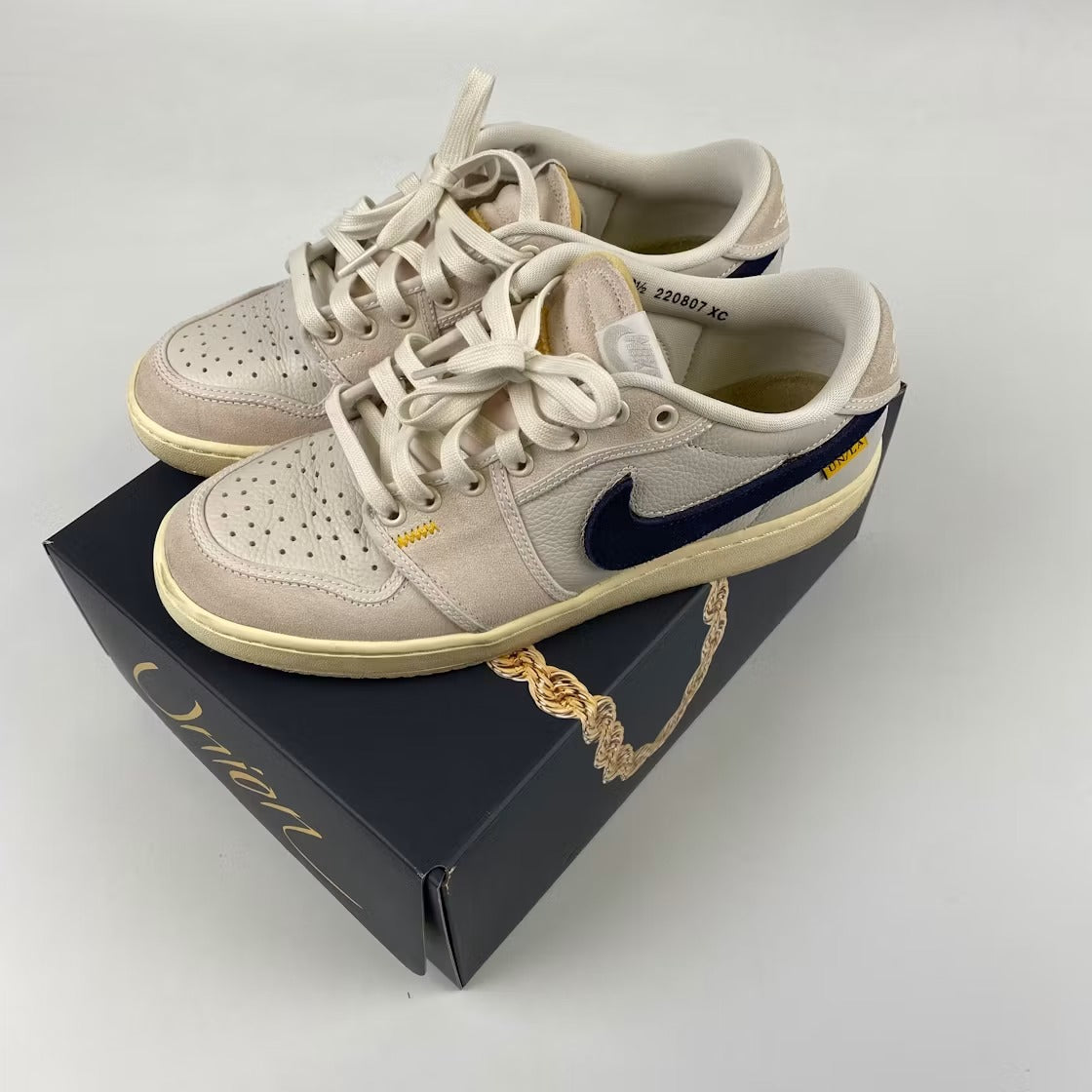 Air Jordan 1 Retro AJKO Low SP Union Sail Leather product image 2, provided for visual reference and product detail review