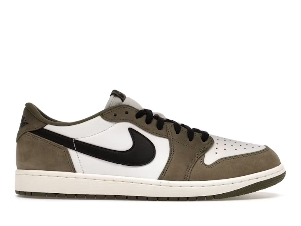 Air Jordan 1 Retro Low OG Medium Olive product image 1, provided for visual reference and product detail review