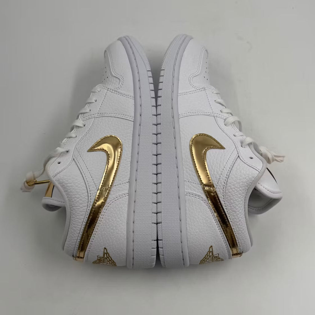 Air Jordan 1 Low White Metallic Gold (Women) product image 3, provided for visual reference and product detail review
