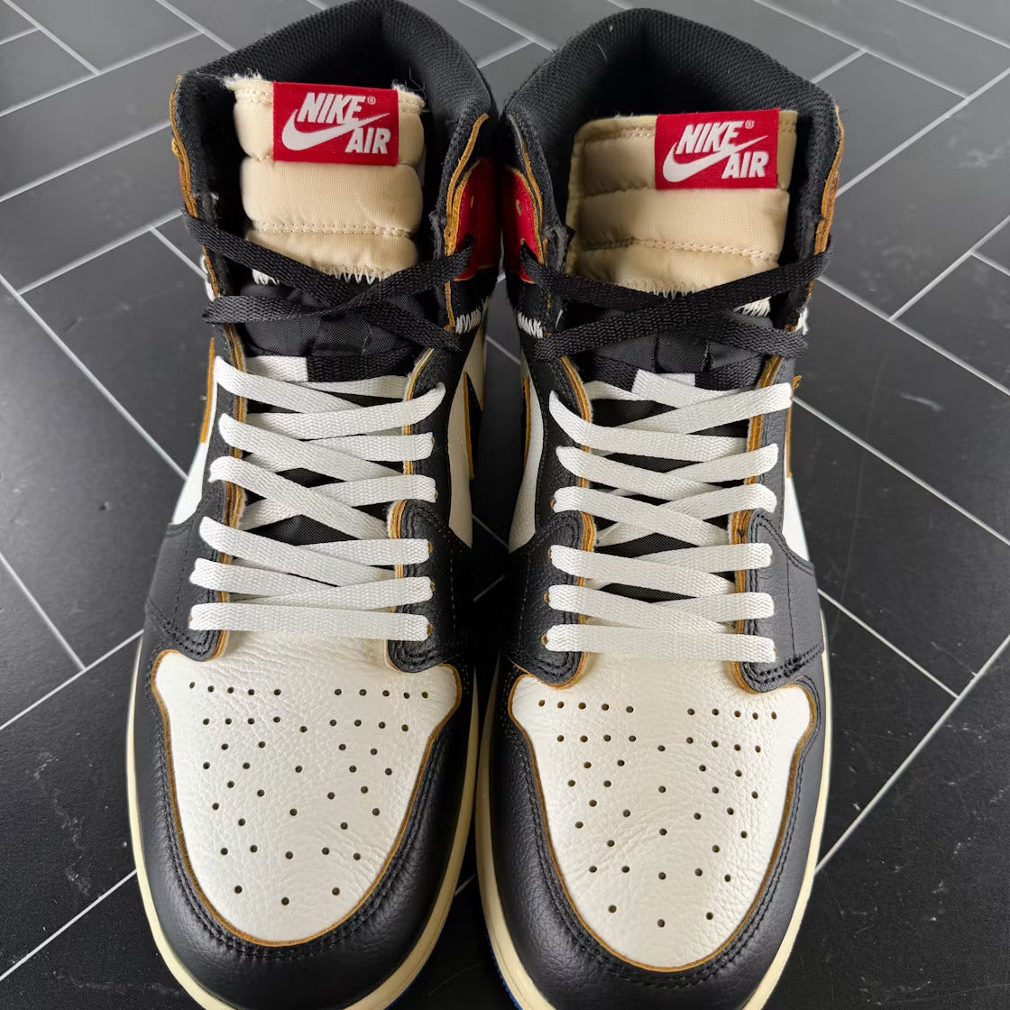 Air Jordan 1 Retro High OG SP Fragment x Union LA Varsity Red Sport Royal product image 2, provided for visual reference and