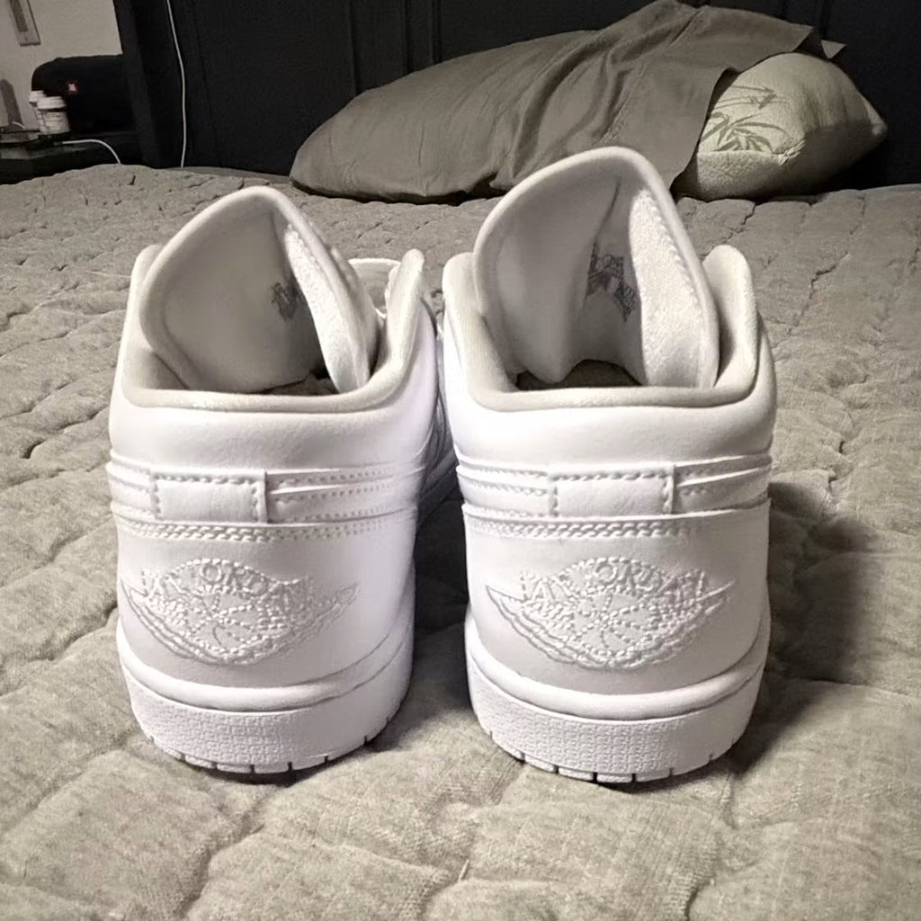 Air Jordan 1 Low Triple White (2022) (Women) product image 3, provided for visual reference and product detail review