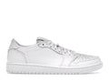 Air Jordan 1 Retro Low Swooshless Triple White (2025) product image 1, provided for visual reference and product detail