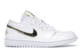 Air Jordan 1 Low White Metallic Gold (Women) product image 1, provided for visual reference and product detail review