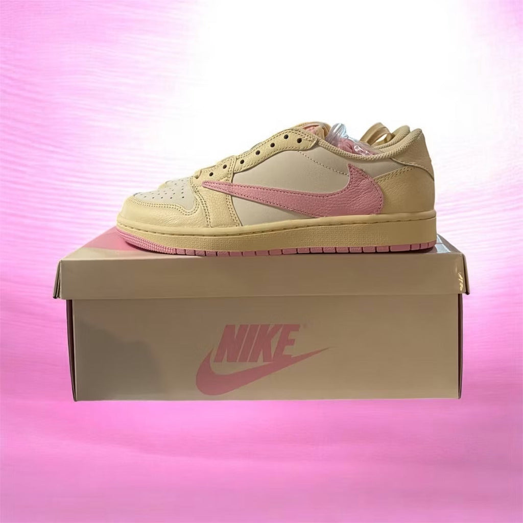 Air Jordan 1 Retro Low OG SP Travis Scott Shy Pink product image 2, provided for visual reference and product detail review