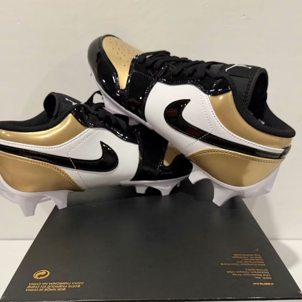 Air Jordan 1 Low TD Cleat Patent Gold Toe product image 2, provided for visual reference and product detail review