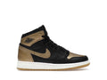 Air Jordan 1 Retro High OG Black Metallic Gold (GS) product image 1, provided for visual reference and product detail review