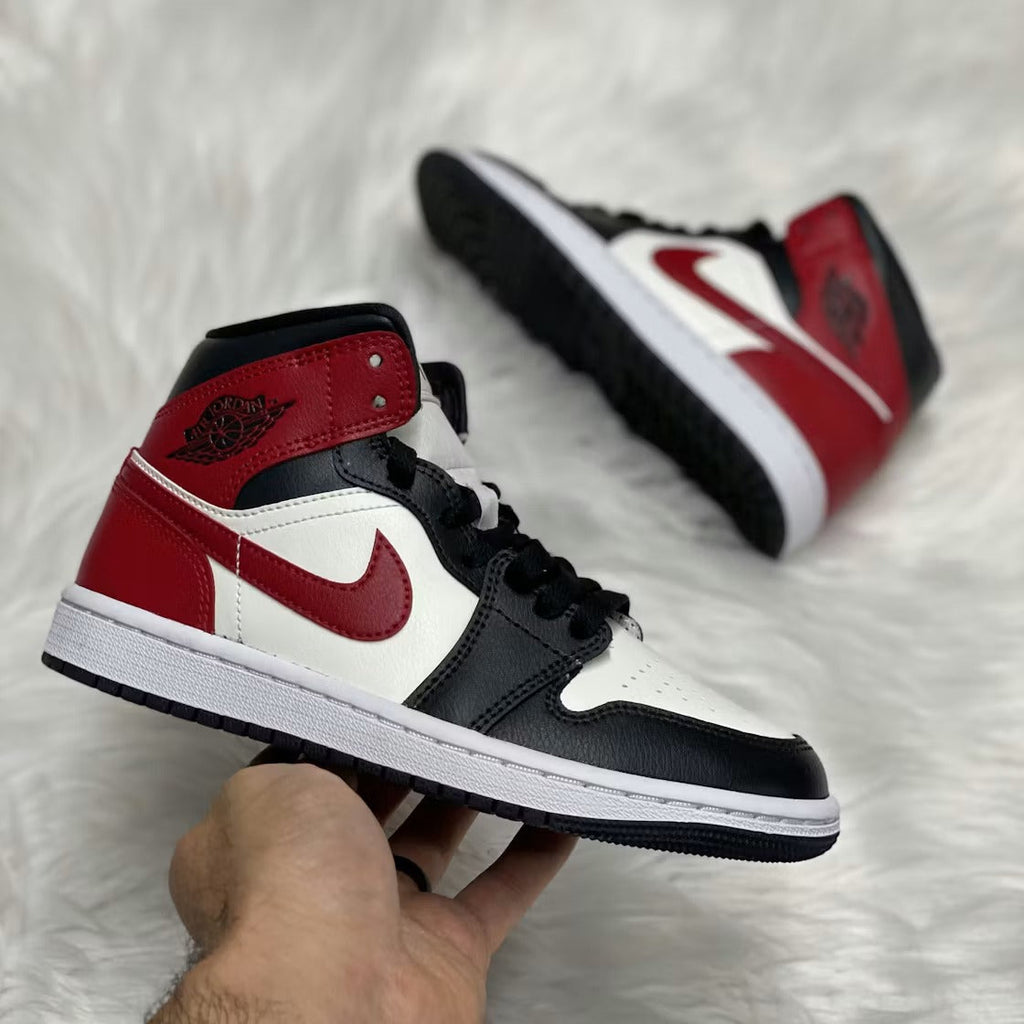 Air Jordan 1 Mid Gym Red Off Noir (Women) product image 2, provided for visual reference and product detail review
