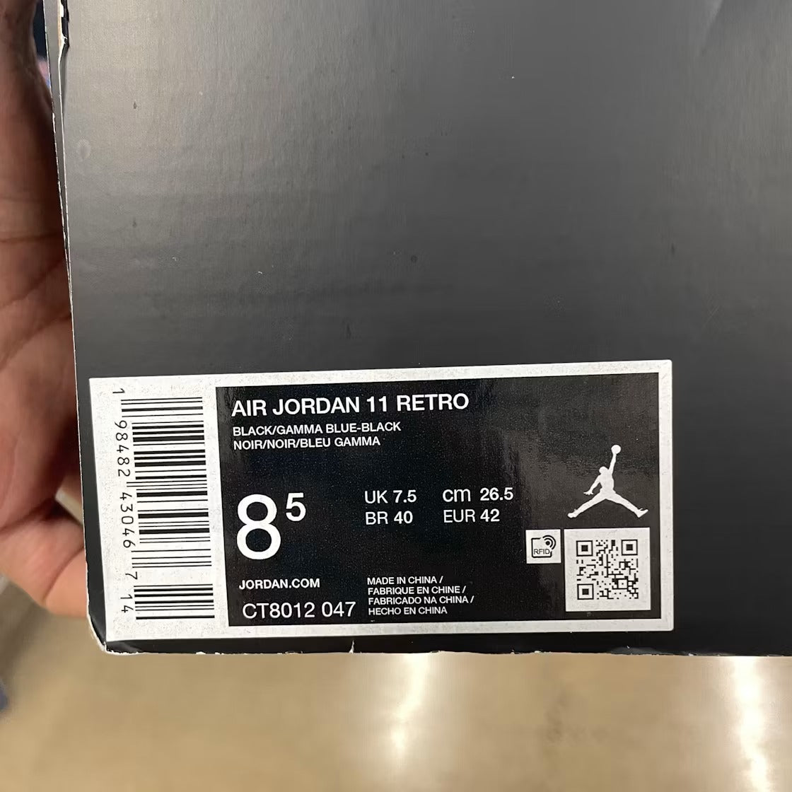 Air Jordan 11 Retro Gamma Blue (2025) product image 5, provided for visual reference and product detail review