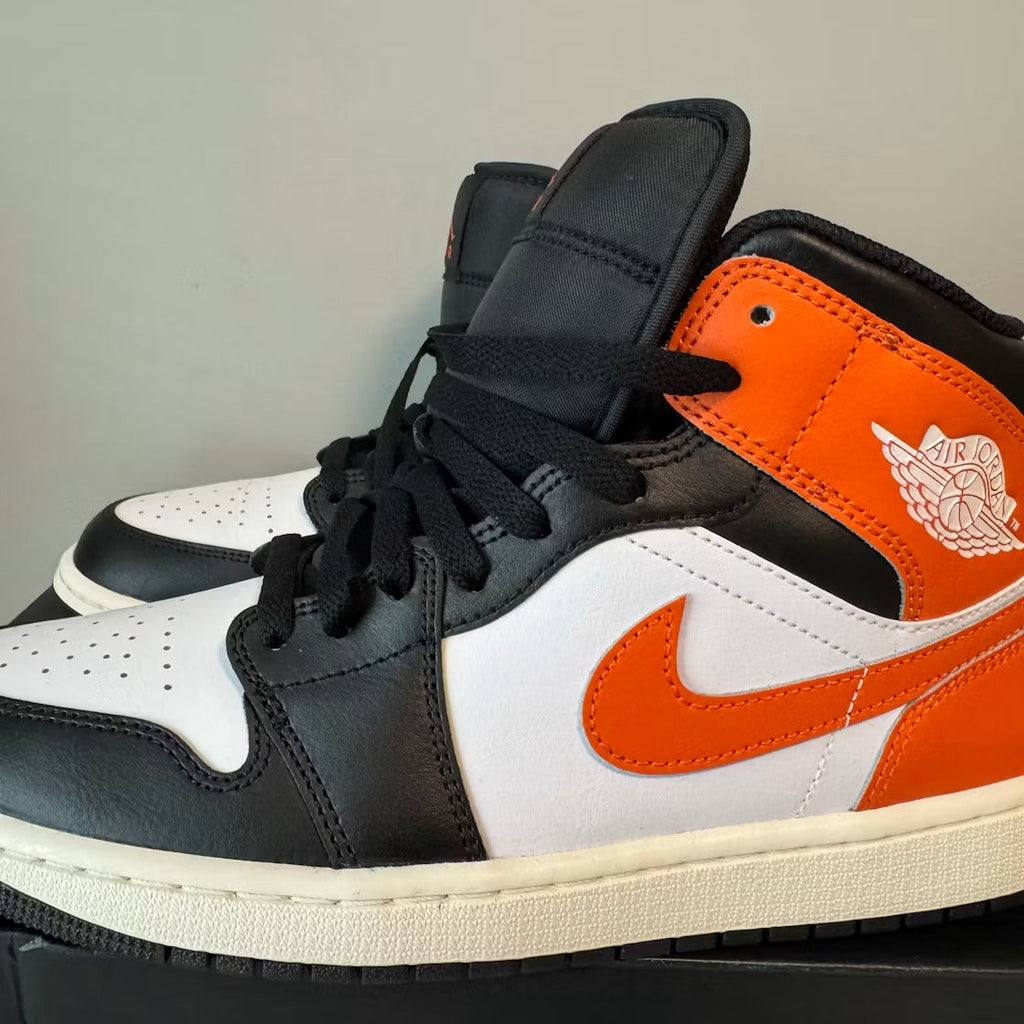 Air Jordan 1 Mid Black Toe Starfish product image 4, provided for visual reference and product detail review
