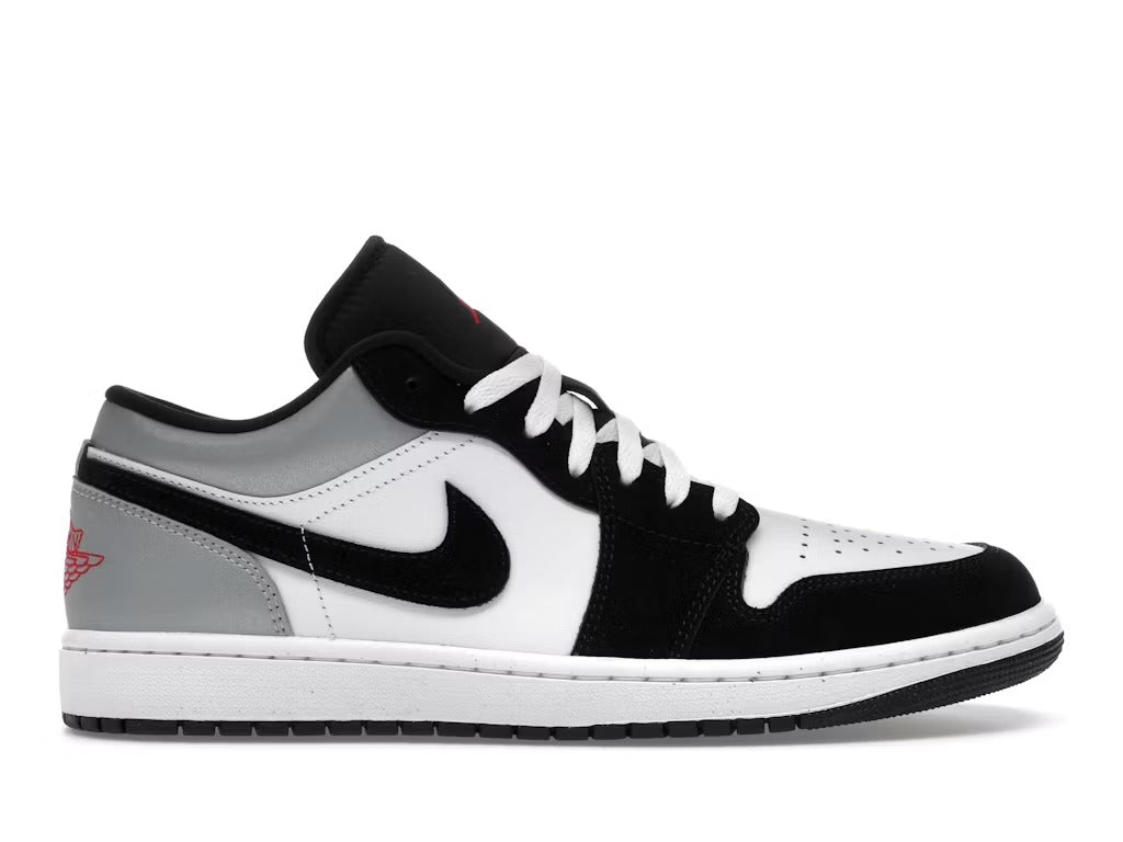 Air Jordan 1 Low SE White Fire Red Black Matte Silver product image 1, provided for visual reference and product detail
