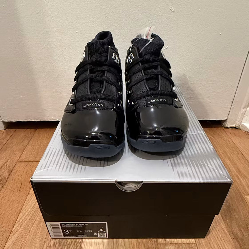 Air Jordan 17 Low Black Patent product image 2, provided for visual reference and product detail review