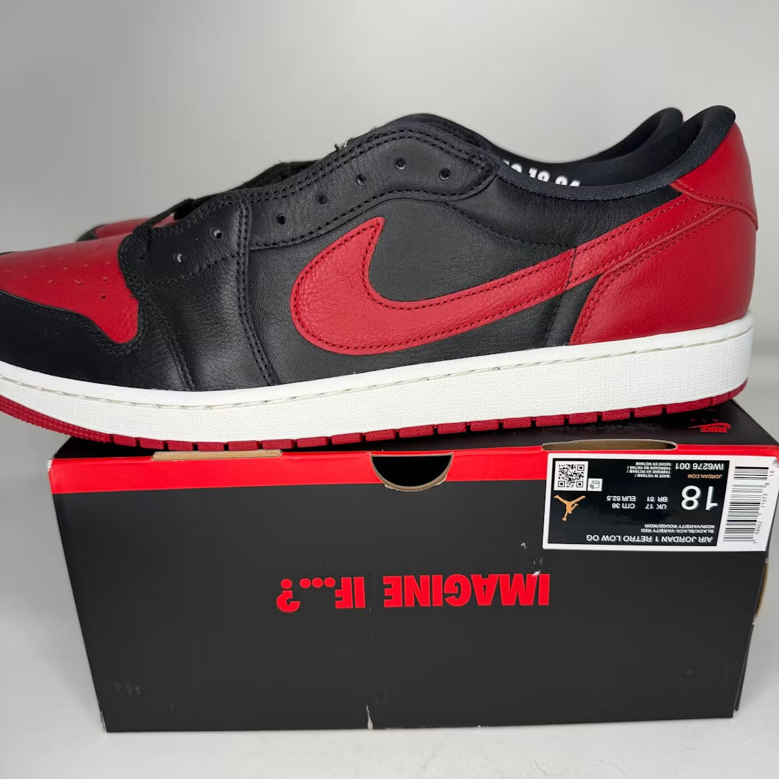 Air Jordan 1 Retro Low OG Banned product image 5, provided for visual reference and product detail review