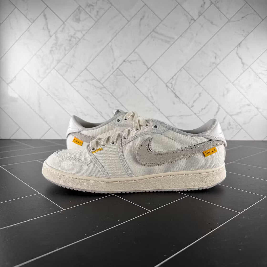 Air Jordan 1 Retro AJKO Low SP Union White Canvas product image 2, provided for visual reference and product detail review