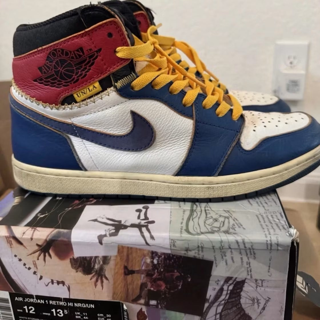 Air Jordan 1 Retro High Union Los Angeles Storm Blue product image 3, provided for visual reference and product detail review