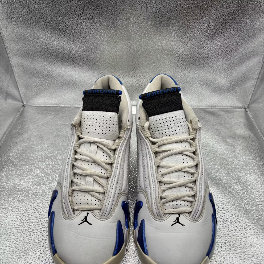 Air Jordan 14 Retro White Hyper Royal product image 2, provided for visual reference and product detail review