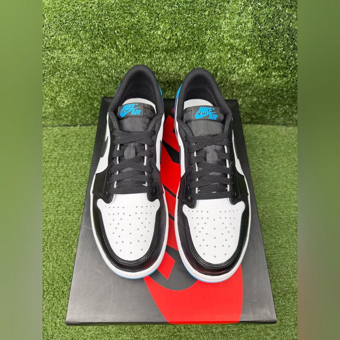 Air Jordan 1 Retro Low OG Black Dark Powder Blue product image 3, provided for visual reference and product detail review