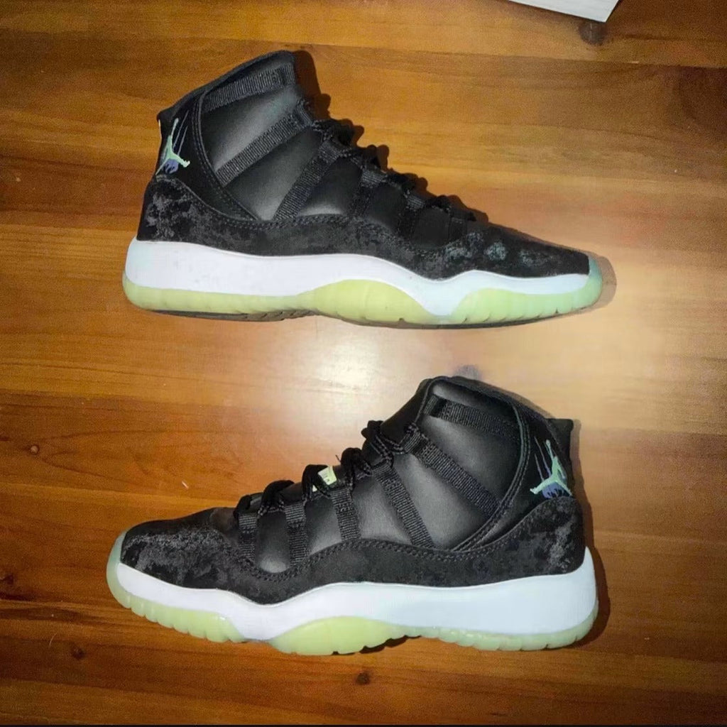 Air Jordan 11 Retro Black Barely Volt (GS) product image 2, provided for visual reference and product detail review