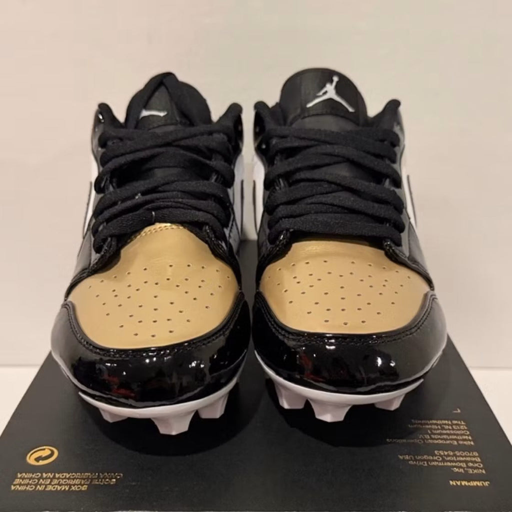 Air Jordan 1 Low TD Cleat Patent Gold Toe product image 5, provided for visual reference and product detail review