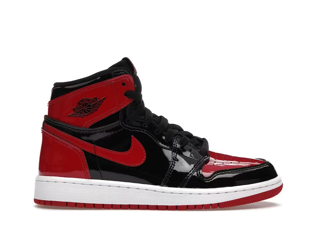 Air Jordan 1 Retro High OG Patent Bred (GS) product image 1, provided for visual reference and product detail review