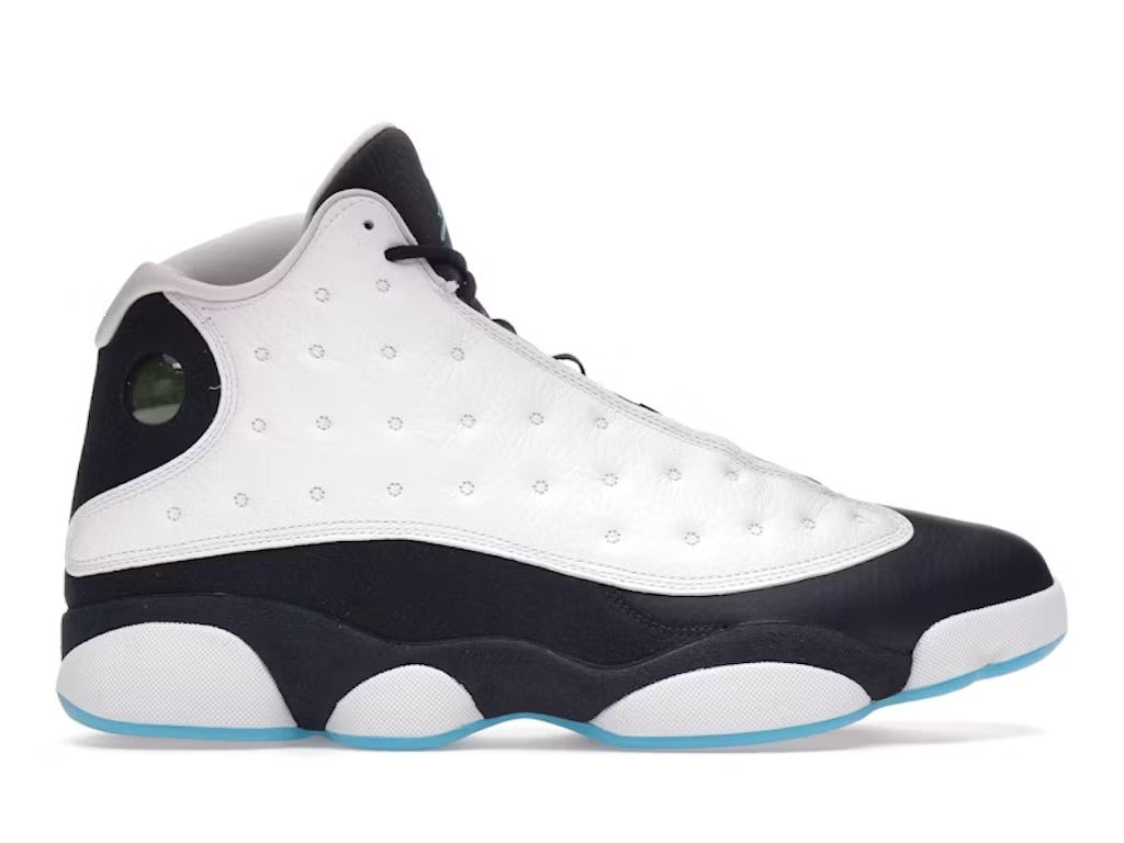 Air Jordan 13 Retro Obsidian Powder Blue White product image 1, provided for visual reference and product detail review