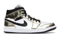 Air Jordan 1 Mid Metallic Gold Black White product image 1, provided for visual reference and product detail review