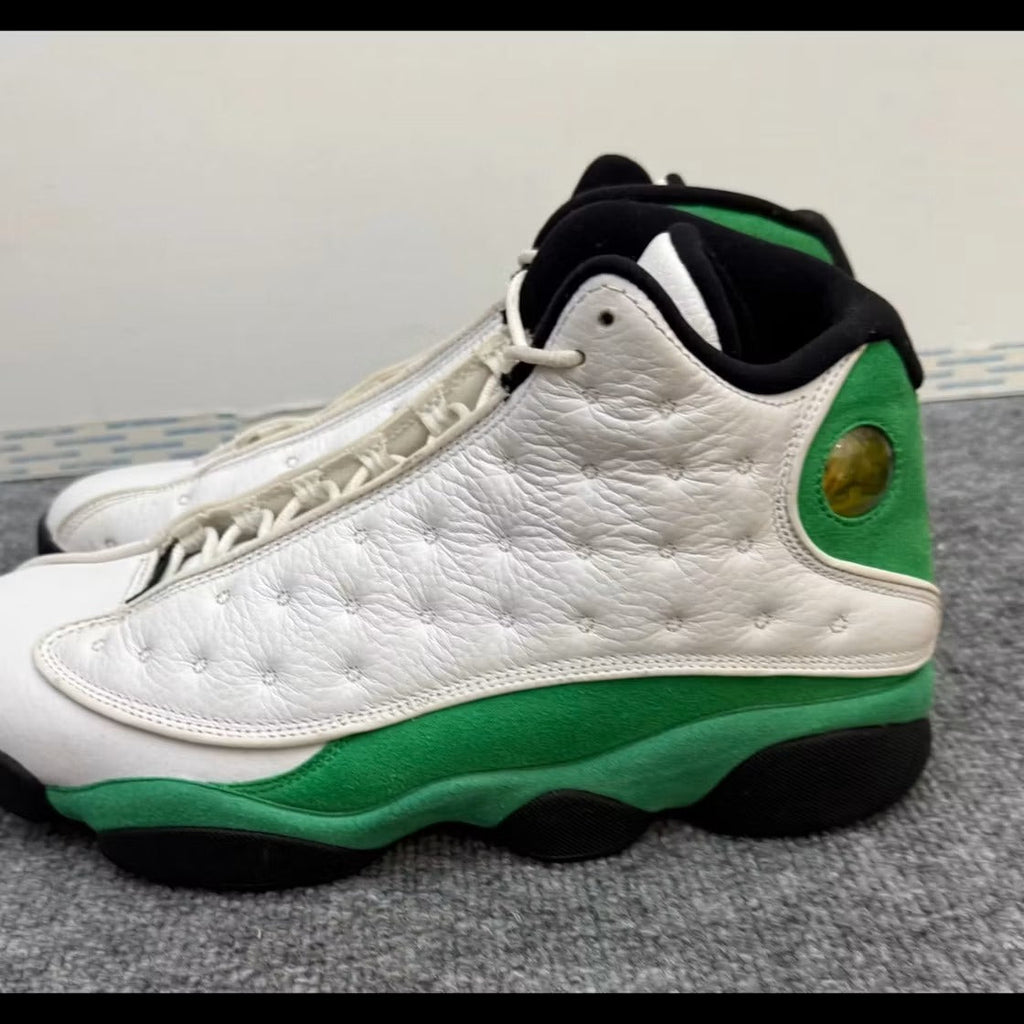 Air Jordan 13 Retro White Lucky Green product image 5, provided for visual reference and product detail review
