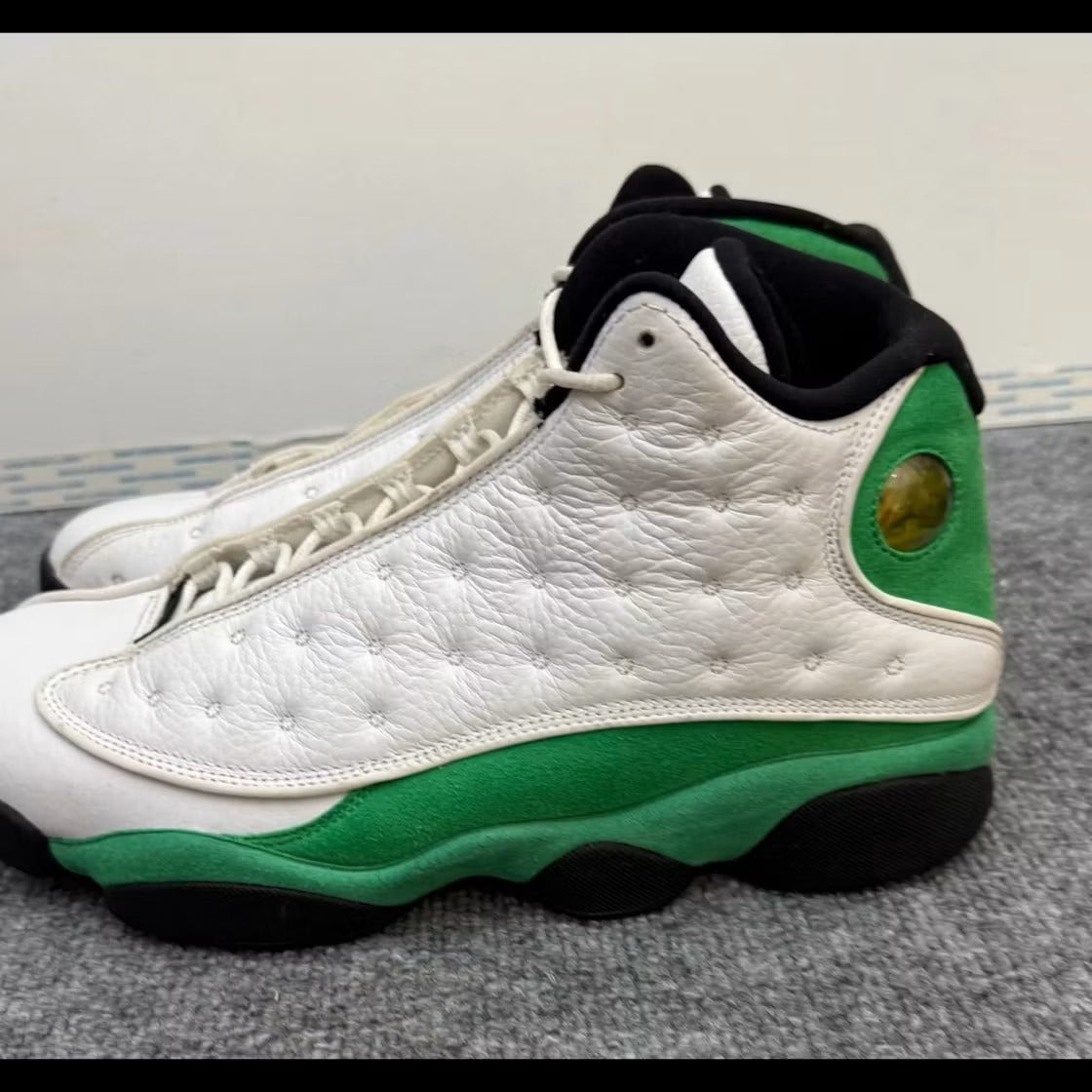Air Jordan 13 Retro White Lucky Green product image 5, provided for visual reference and product detail review