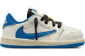 Air Jordan 1 Retro Low OG SP Fragment x Travis Scott Sail Military Blue (TD) product image 1, provided for visual reference