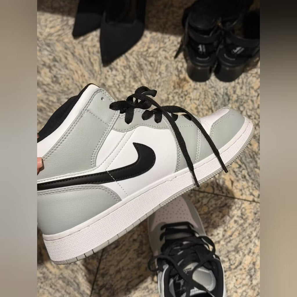 Air Jordan 1 Mid Light Smoke Grey product image 2, provided for visual reference and product detail review
