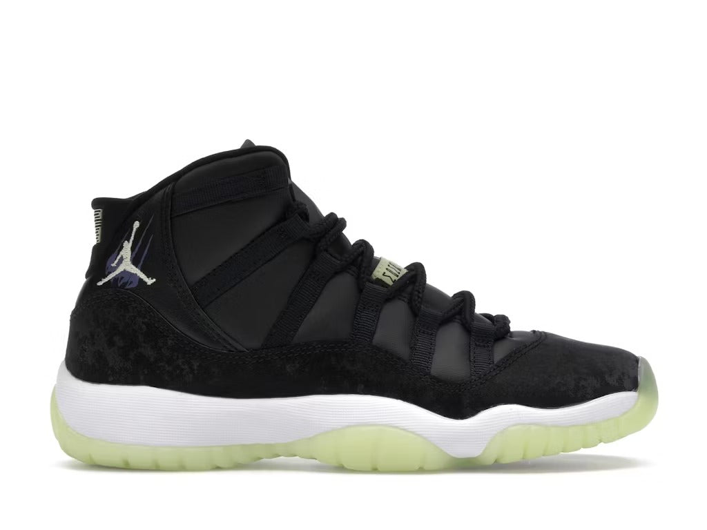 Air Jordan 11 Retro Black Barely Volt (GS) product image 1, provided for visual reference and product detail review