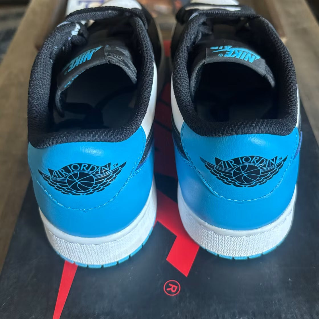 Air Jordan 1 Retro Low OG Black Dark Powder Blue (GS) product image 5, provided for visual reference and product detail