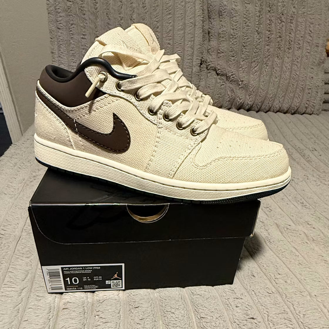 Air Jordan 1 Low Premium Pale Ivory Off Noir Baroque Brown product image 2, provided for visual reference and product detail