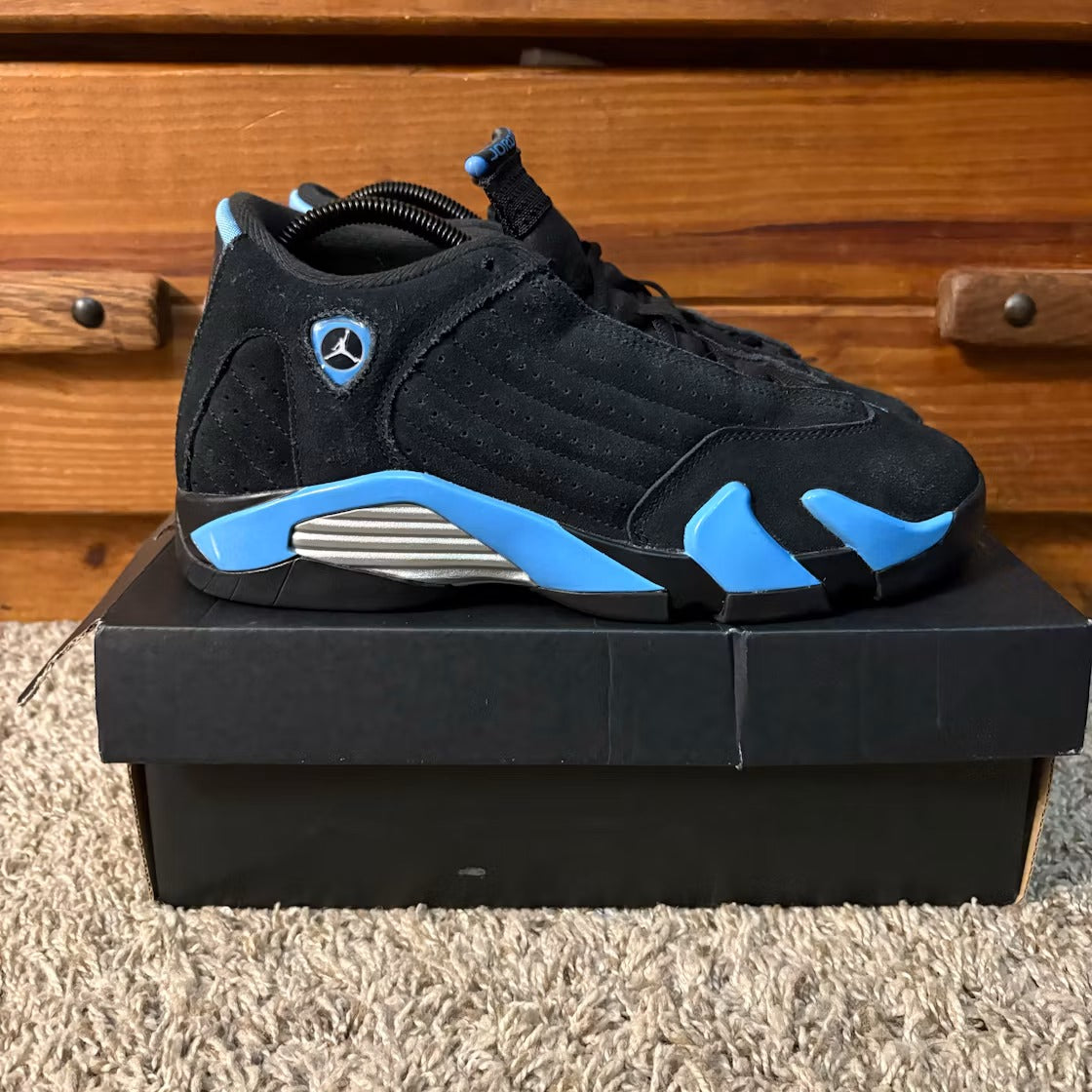 Air Jordan 14 Retro Black University Blue (2026) (GS) product image 2, provided for visual reference and product detail